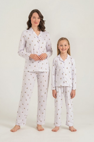 Rolypoly Anne Kız Teddy Bears Mor Gömlek Pijama Takımı Rp3913-a-v2 Rp3913-a-v2
