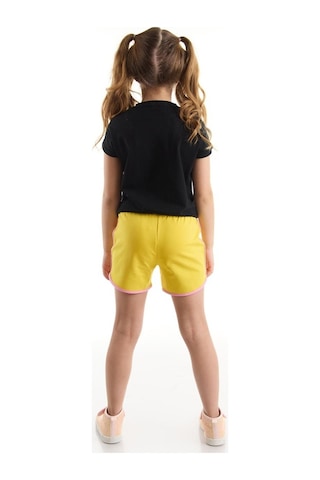 Denokids Mushi Boom Kız T-Shirt Şort Takım Çok Renkli