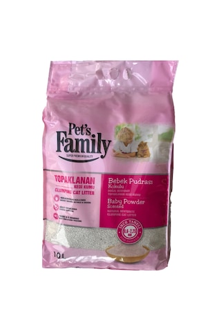 Pet's Family Kedi Kumu İnce Bentonit 10lt Baby Powder