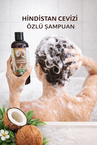 Herbliss Hindistan Cevizi Özlü Şampuan 400 Ml Nemlendirici, Onarıcı Ve Parlaklık Veren Saç Bakımı