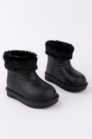Muggo Frigus Çocuk Kürklü Yağmur Ve Kar Botu Siyah