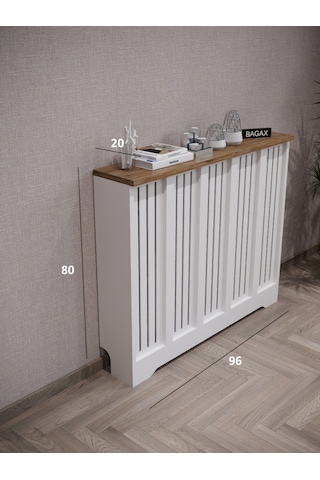 Efes Model Beyaz Üstü Çam Renk 96 CM Petek Kaplama Dresuar Çam