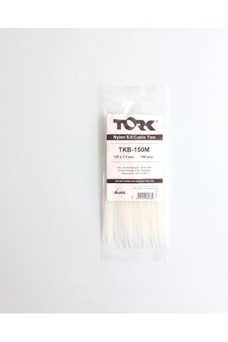 Tork Beyaz Kablo Bağı 2,5x150 Standart