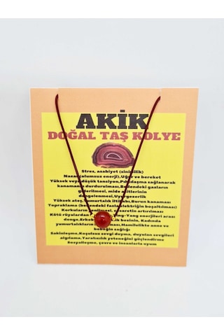 Sertifikalı Akik Doğal Taş Kolye Ayarlanabilir Doğal Taş Çok Fonksiyonlu Kolye 8mm Çok REnkli