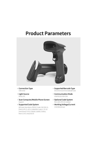 Novahub Chıteng Ct652 Usb Kablo Barkod Okuyucu - Süpermarket, Depo İçin Hızlı, Hassas Optik Tarama Optik