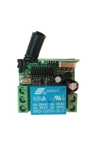 Rf Uzaktan Kumanda 10A Rf Alıcı Verici Transmitter Receiver 12V 1