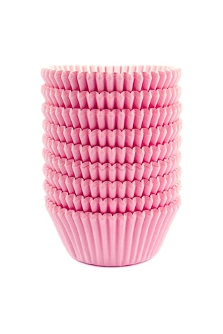Trend Sepeti Takribi 200 Adet Büyük Boy Pembe Muffin Kek Kalıbı, Cupcake Kağıdı, Browine Kalıbı 50x40 Mm