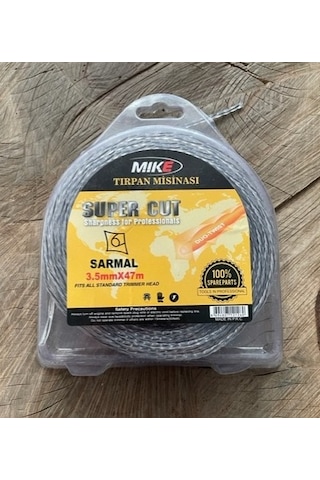 Mıke Misina Tırpan Misinası Örümcek Kafa Misinası 3,5mm Telli Misina 47mt