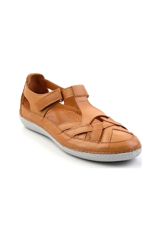 Bambi Taba Leather Kadın Sandalet K05303100003 Taba