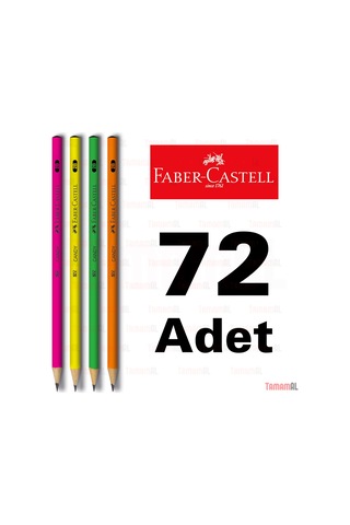 Faber Castell Yuvarlak Kurşun Kalem 72 Adet - 4 Farklı Renk