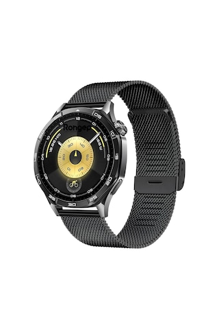 İle Uyumlu 22mm Milano Loop Kordon Gt6/gt6 Pro/gt5/gt5 Pro/gt4/gt3/gt3 Pro/gt2/gt2 Pro 46mm İçin Nefes Alan Gt6 Pro Terletmeyen Hafif Yapılı Paslanmaz Metal Gt6 Kordon Siyah