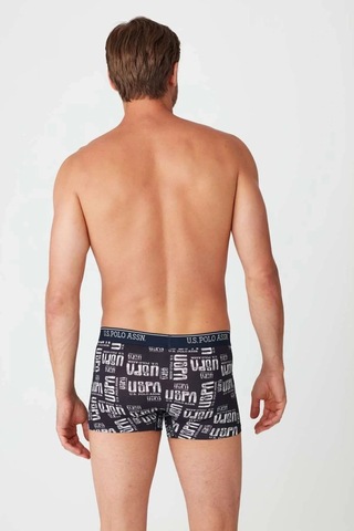 U.S. Polo Assn. Erkek Lacivert Baskılı Tekli Boxer Lacivert