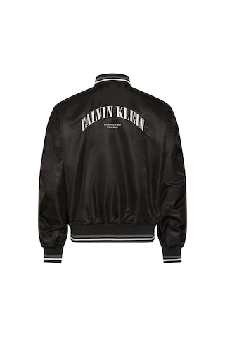 Calvin Klein Ls Erkek Dolgusuz Naylon Uçlu Grafik Siyah Ceket-16424