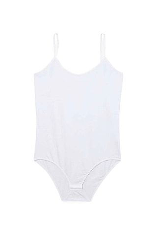 Royaleks İp Askılı Kadın Çıtçıtlı Body Beyaz Çok Renkli