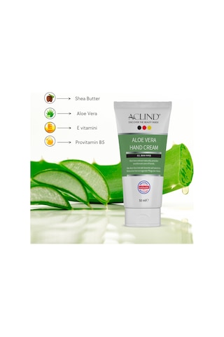 Aclınd Aloe Vera 50 Ml Onarıcı El Kremi