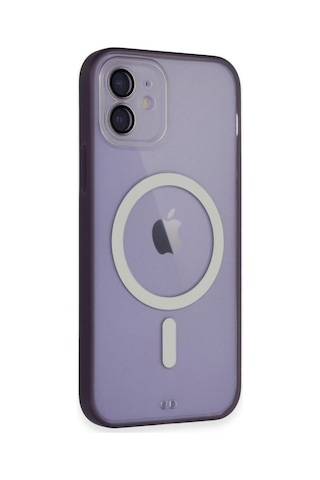 Apple Uyumlu iPhone 11 Kılıf Lensli Magsafe Mat Kenar Renkli Kapak