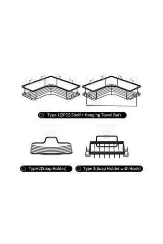 Fortunelane Demir Makyaj Sabunu Tutucu, Kalıcı Yapıştırıcı İle Kurulum, Su Akışlı Tabanca, Banyo Ve Mutfak İçin Siyah Siyah