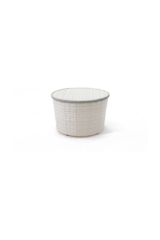 Monalin Home Garden Relax 4 Kişilik Rattan El Örgüsü Ekstra Lüks Masa Sandalye Takımı Minderli Camlı Masalı Oturma Grubu Krem