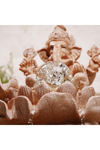Zen Ganesha Temalı Beyaz Su Şişesi
