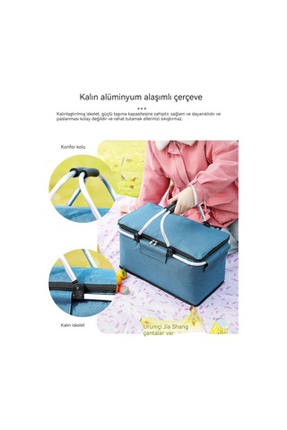 Eternal Luck Büyük Kapasite Termal Ve Soğukluk Taşınabilir Depolama Bölmesi - Gri 001 Gri