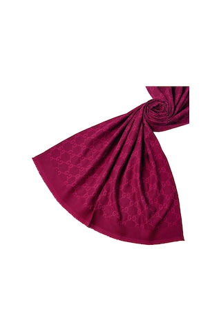 Mim Eşarp Işıl İpek - Pamuk Jakarlı G Desen Şal 75x190 Cm Bordo