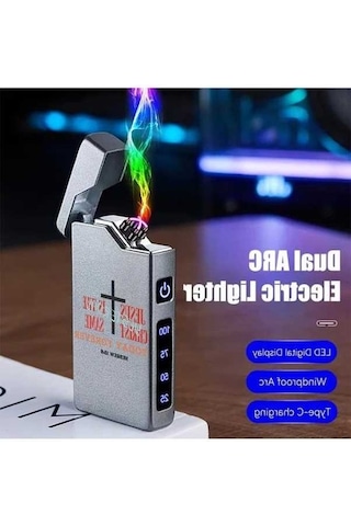 Trendooze Cloud011 Gri Usb-c Şarjlı Rüzgar Geçirmez Çakmak, Pratik Çözüm Gri