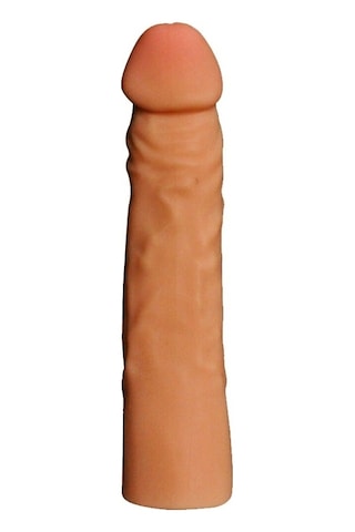 Erofoni Yeni Nesil Ucu 5 CM Dolgulu 19 CM Süper Realistik Uzatmalı Penis Kılıfı﻿﻿