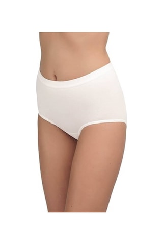 Blackspade 1307 Kadın Pamuklu Yüksek Bel Slip Külot - Krem