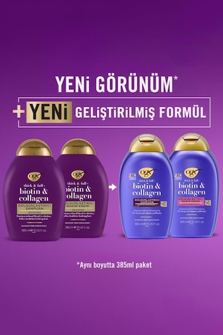 Ogx Dolgunlaştırıcı Biotin & Kolajen Sülfatsız Bakım Kremi 385 Ml
