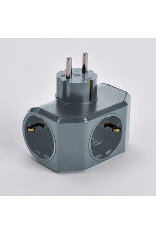 Viko Yonca Plus Üçlü Topraklı Priz Gri - 90303005