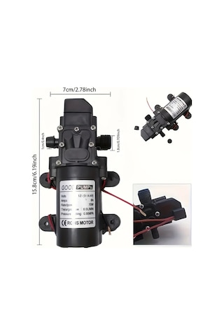 Xuweiwei Dc12v Water Pump Yüksek Basınç 130psı Kendinden Emişli 1 59 Gallon Dak Akış Hızı Dayanıklı 12v Otomatik Anahtarlı
