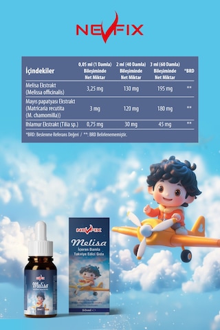 Nevfix Melisa Papatya Ihlamur Night Bitkisel Damla 50 Ml