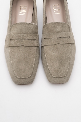 Luvishoes Luvi Shoes Morne Bej Süet Hakiki Deri Kadın Loafer Ayakkabı Bej Süet
