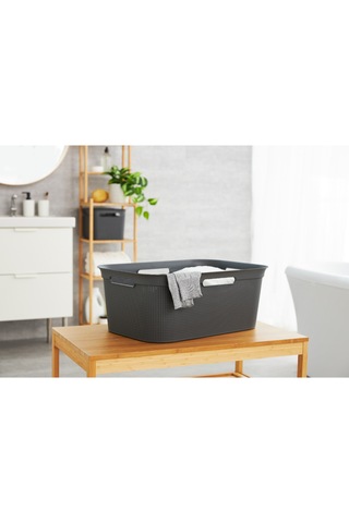 Brisen Ergonomik Çamaşır Sepeti 41l Antrasit