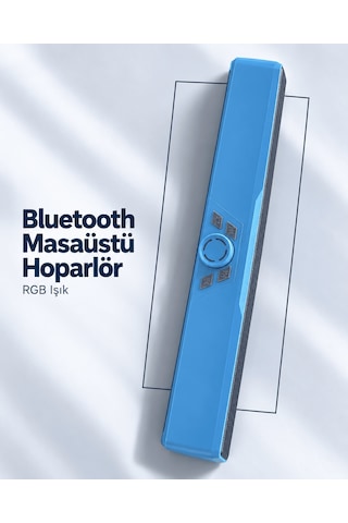 Shnstore Usb Bellek Ve Tf Kart Destekli Şarj Edilebilir Bluetooth Masaüstü Hoparlör Mavi Shntknd0720