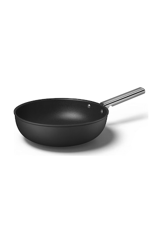 Smeg Cookware 50's Style Siyah Wok Tava 30 CM Siyah