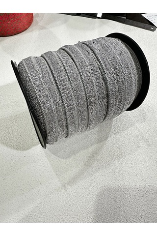 Paşateks 1 Cm Simli Lastik-5 Metre-simli Gri