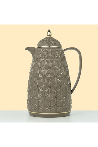 Lale Thermos Cam Hazneli Termos 9034 1,6 Lt Kahve & Çay 12 Saat Sıcak / 24 Saat Soğuk Yerli Üretim Saturn Kahverengi