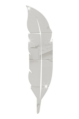 Jeehugo Gümüş 3d Kanat Desenli Akrilik Ayna Duvar Sticker - Büyük Boy 120x30cm, Ev Dekorasyonu, Kolay Kurulum, Çekilebilir, Koruyucu Filmi İle Gümüş