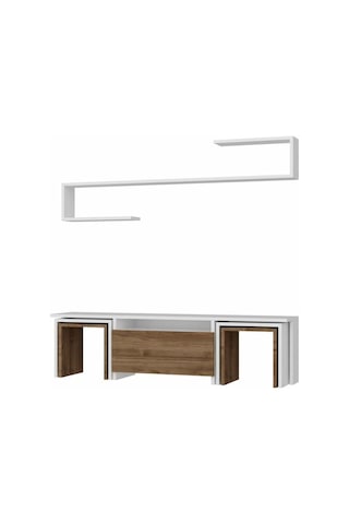 Dekorister Ege Tv Ünitesi Beyaz-Ceviz