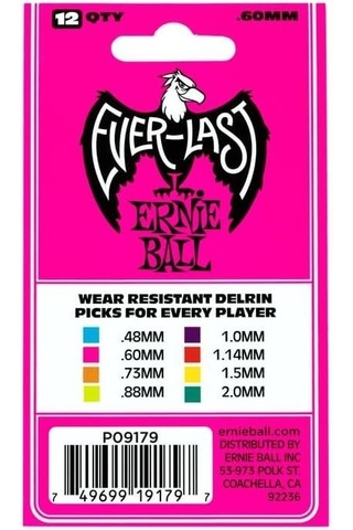 Ernie Ball P09179 Gitar Penası 12 Adet Everlast 0.60 Mm Pembe