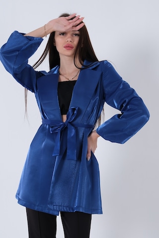 Feminist Saks Kolları Volanlı Monoray Saten Ceket 31050689.26 Saks