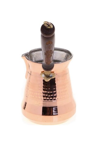 Cobper Premium Collection Roman Bakır Cezve 450ml Ahşap Kulp