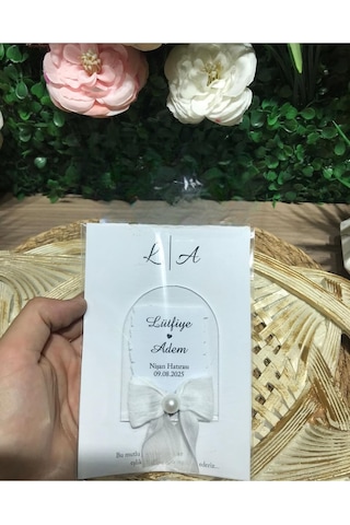 Uv Baskı Pleksi Magnet Söz, Nişan, Nikah, Düğün, Kına 10 Adet Gold