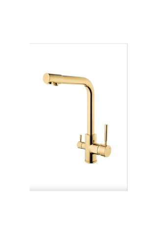 Mintev Arıtmalı Mutfak Eviye Bataryası Elit Musluk Sarı