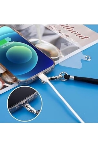 Telefon Boyun Askı Aparatı 5'li Paket, Universal Şeffaf Acik Yeşil