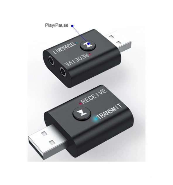 Youmex Siyah Bt5.0 Bluetooth Verici-alıcı 2'li 1, Mikrofonlu Araç Bilgisayar Hoparlörü İçin免提 Ses Aktarıcı
