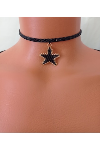miyuki yıldız choker Gümüş