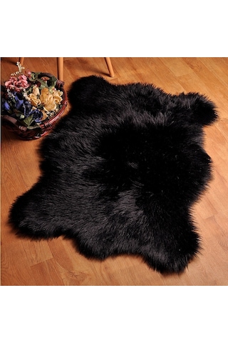 Soft Peluş Kuzu Postu Siyah
