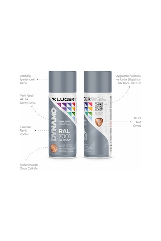 Kluger Gri Spey Boya Ral 7001